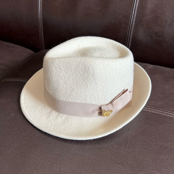 Age of innocence kids wool fedora hat  in beige - Picture 2 of 8